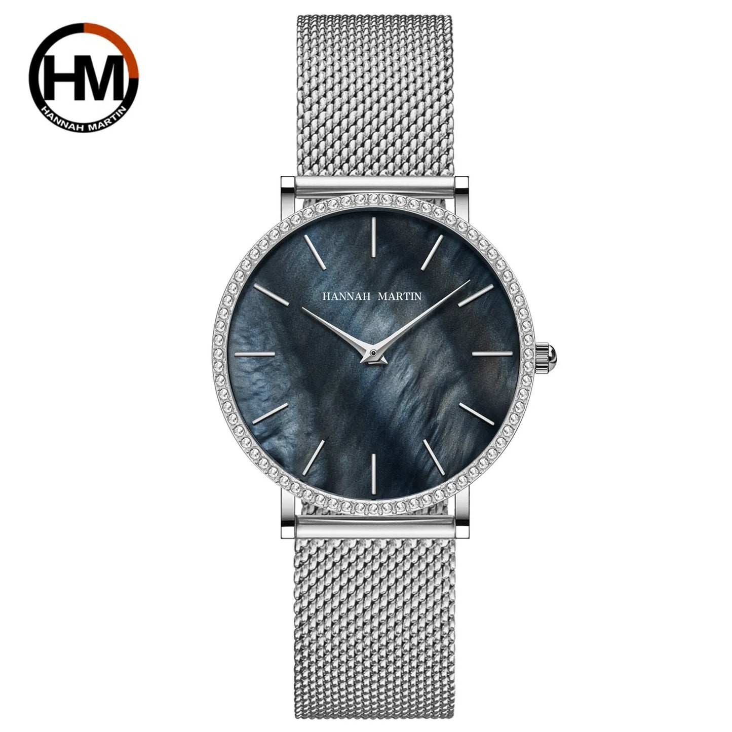 Hannah Martin Luxury Water Diamond Rose Gold Quartz Watch