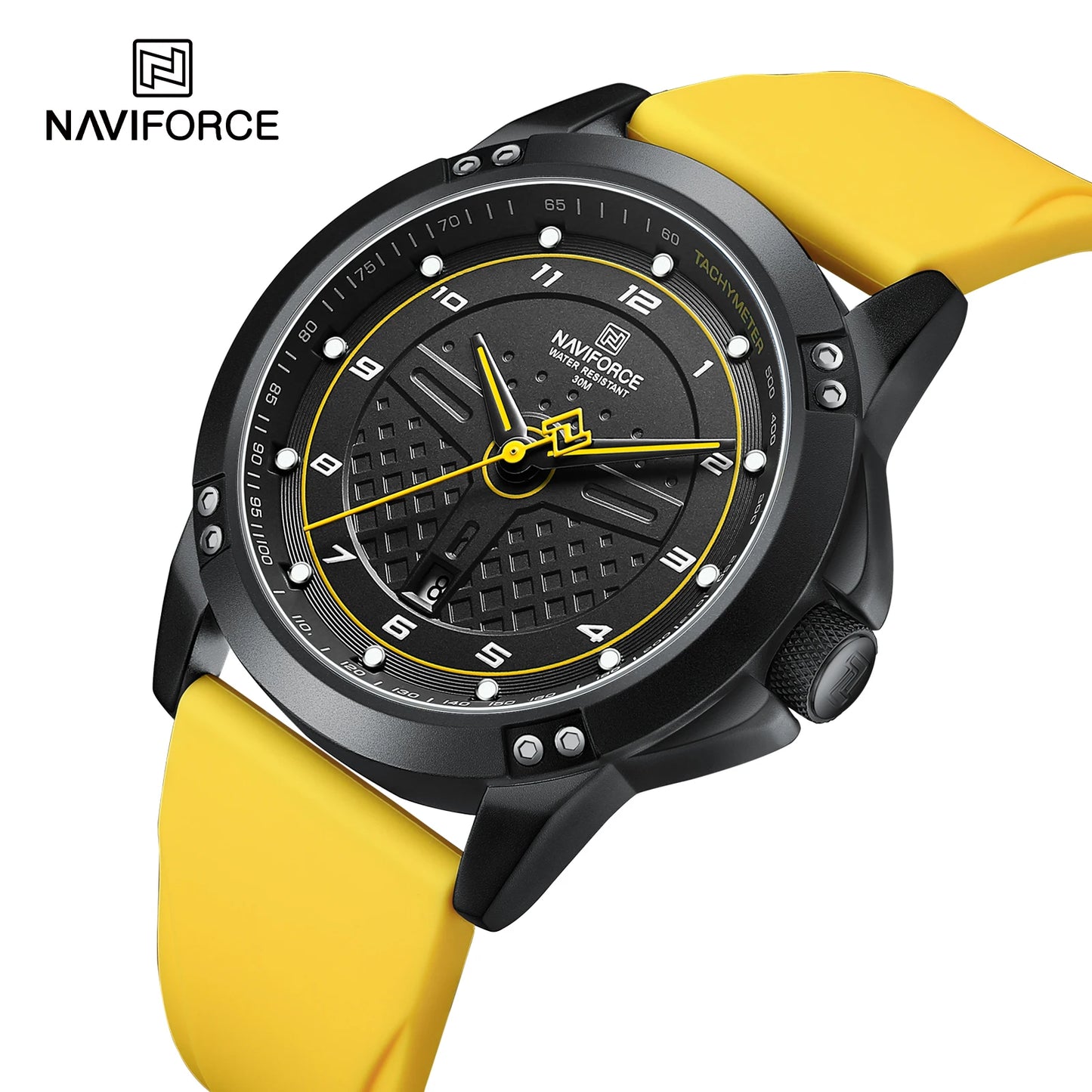 NAVIFORCE Casual Quartz Wristwatch Fashion Waterproof Men's Watches Sport Silicone Strap Male Luminous Clock Relogio Masculino