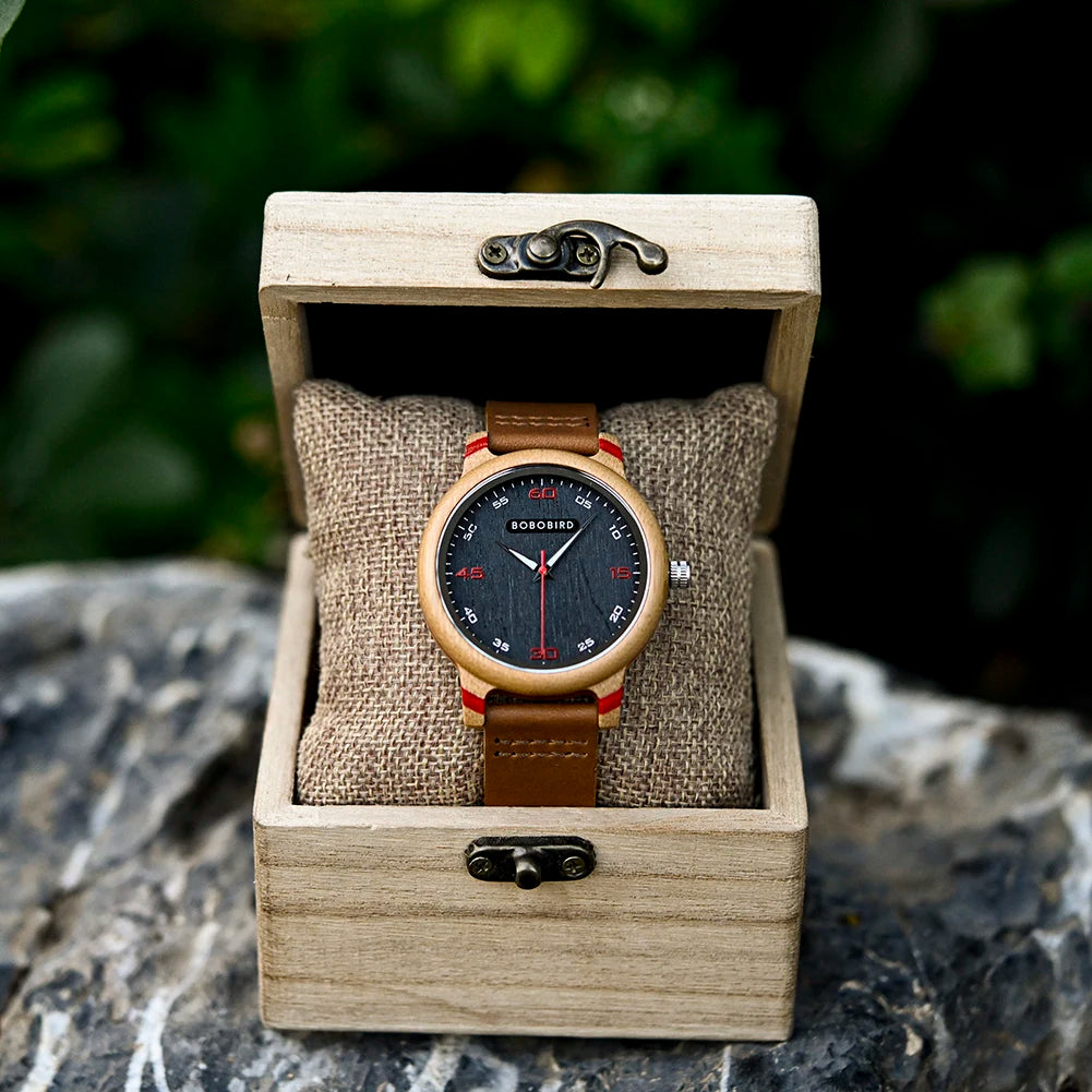 BOBO BIRD Bamboo Wood Watches Men Top Luxury Personality Wristwatch for Him Valentine's Day Gifts Clock Simple Dropshipping OME