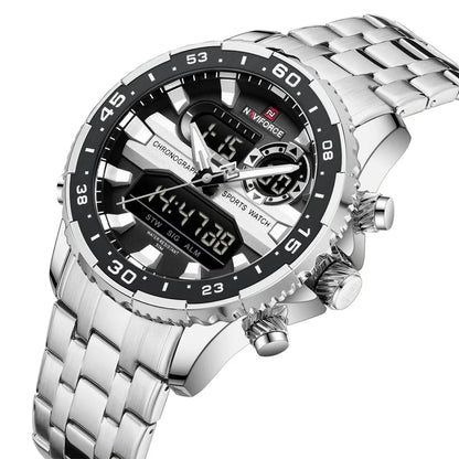 NAVIFORCE Fashion Brand Black Gold Men Watch Fashion Luxury Quartz Wrist Watches Sport Waterproof  Stainless Steel Strap NF9234
