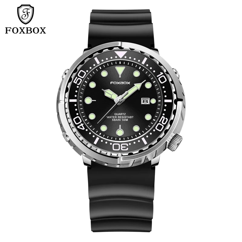 2026 LIGE Fashion Mens Watches Foxbox Top Brand Luxury 5ATM Sports Waterproof Watch for Men Quartz Date Clock Luminous Watch+Box