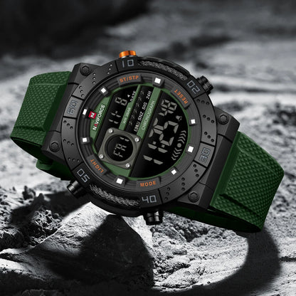 NAVIFORCE Men Watches Digital Quartz Silicone Military Watches for Men Chronograph Sport Waterproof Date Wrist Watch Man Clock