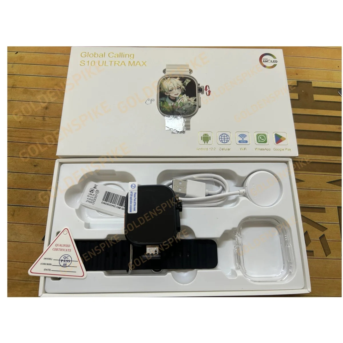 GOLDENSPIKE S10 Ultra MAX 4G Smartwatch Android Smart Watch With 448*528 180° Rotary Camera GPS WIFI Video Call NFC App Download