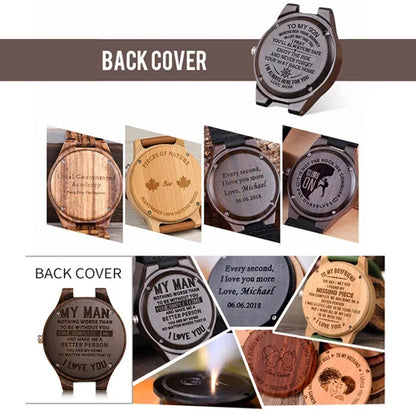 Engrave Customized Logo Fee for Bamboo Wood Watches Paper Bamboo and Wooden Gift Boxes(Only Logo Fee Do niot Include product)