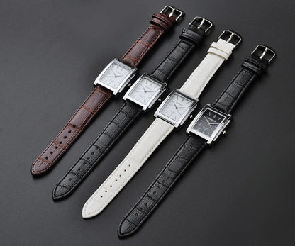 ChronoState Square Minimal – Unisex Quartz Leather Watch | Elegant Casual Fashion Timepiece
