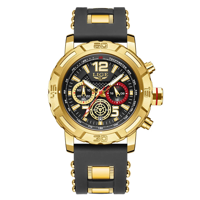 LIGE 2026 Mens Watches Top Brand Luxury Business Men Watch Chronograph Male Clock Men Quartz Wristwatches Relogio Masculino+BOX