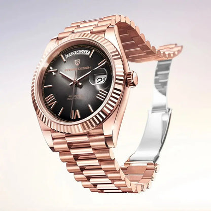 PAGANI DESIGN 2026 New Luxury Rose Gold DD40 Automatic Watch For Men NH36A Mechanical Wristwatch Men Stainless steel Waterproof