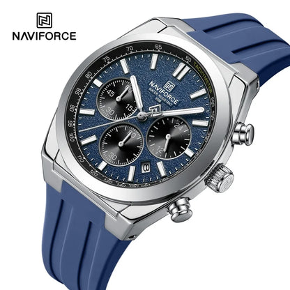 NAVIFORCE Men Watches Multifunctional Chronograph Silicone Strap Luminous Hands 3ATM Waterproof High Quality Original for Man