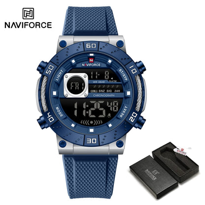 NAVIFORCE Men Watches Digital Quartz Silicone Military Watches for Men Chronograph Sport Waterproof Date Wrist Watch Man Clock
