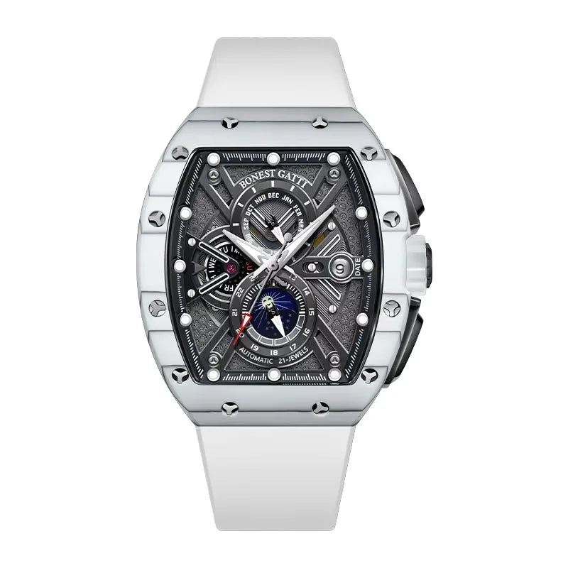 ChronoState BONEST GATTI BG9007 – Automatic Tonneau Watch | Sapphire Carbon Fiber Mechanical Timepiece