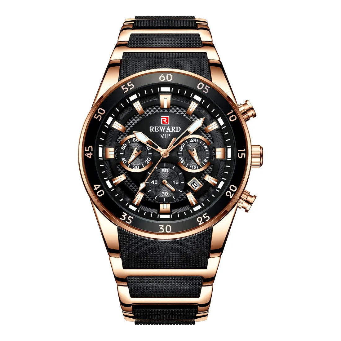 REWARD Big Dial Mens Watches Top Luxury Brand Sport Waterproof Watch Men Chronograph Quartz Clock Automatic Date WristWatches