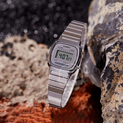 Casio watch silver women watches set brand luxury Waterproof digital Sport ladies watch relogio LA670WA-7D/1D