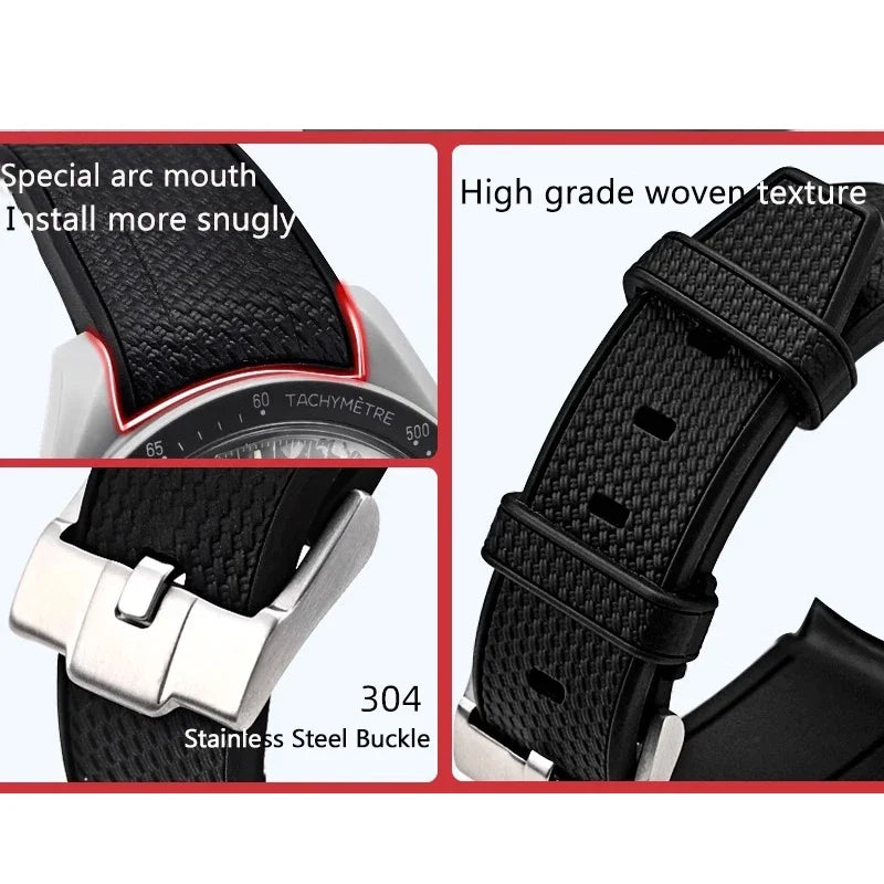 Rubber Watchband for Swatch X Omega Joint MoonSwatch Waterproof Sport 20mm Watch Strap Silicone Curved End Band for Men Women