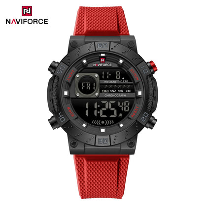 NAVIFORCE Men Watches Digital Quartz Silicone Military Watches for Men Chronograph Sport Waterproof Date Wrist Watch Man Clock