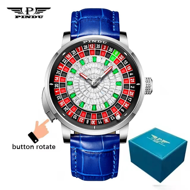 PINDU P6629 Roulette Watches  Design Movement Sapphire Men's Mechanical Watch