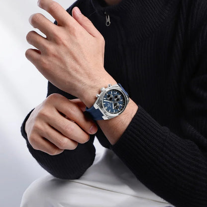 NAVIFORCE Men Watches Multifunctional Chronograph Silicone Strap Luminous Hands 3ATM Waterproof High Quality Original for Man