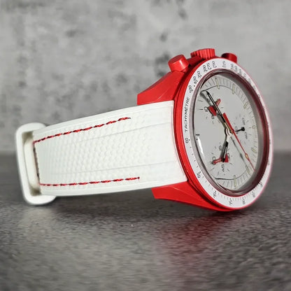Rubber Watchband for Swatch X Omega Joint MoonSwatch Waterproof Sport 20mm Watch Strap Silicone Curved End Band for Men Women