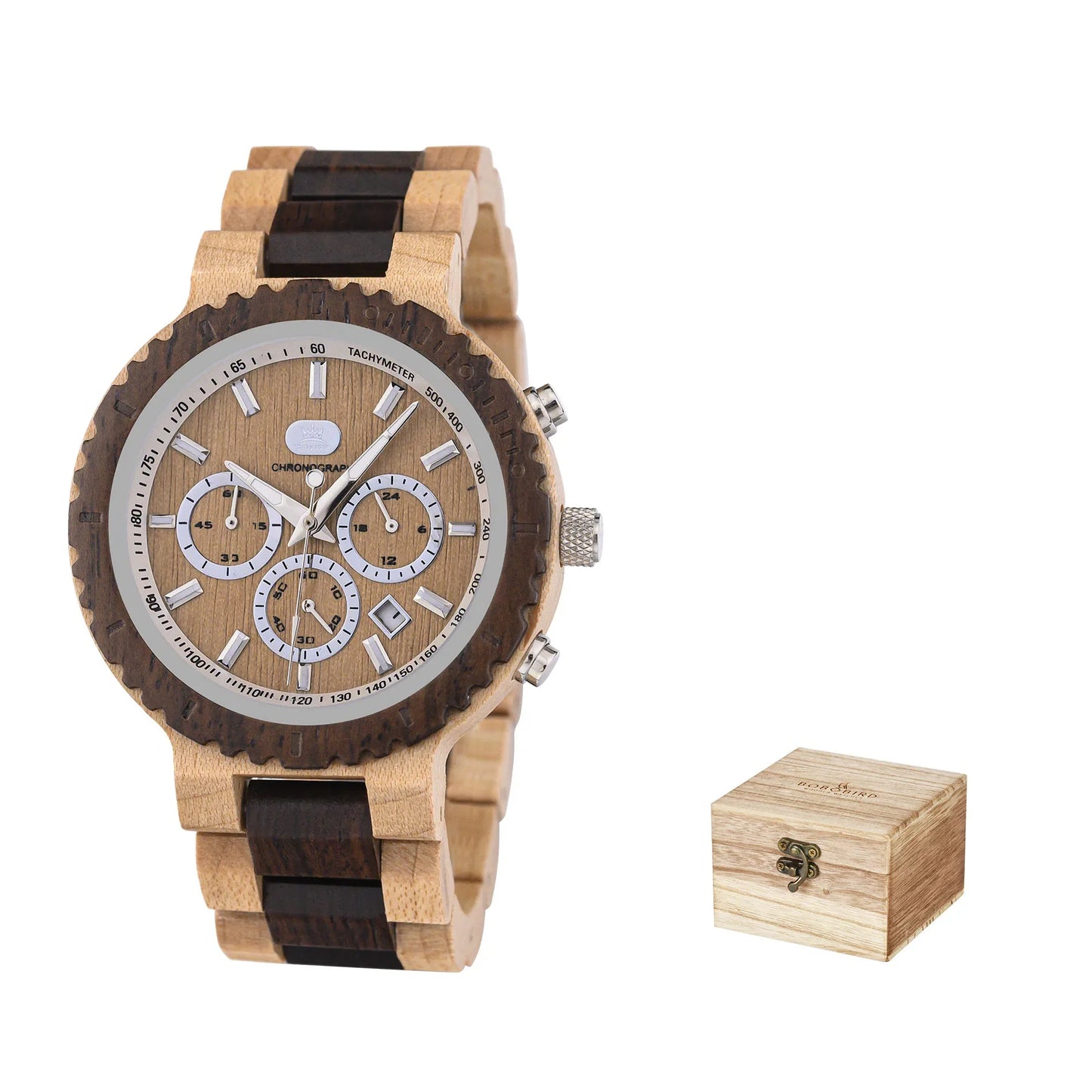 BOBOBIRD & KINGNOW Retro Design Men's Eco-Friendly Wooden Quartz Watch Vintage Eco-Friendly Wood Wristwatch Fashion Timepiece