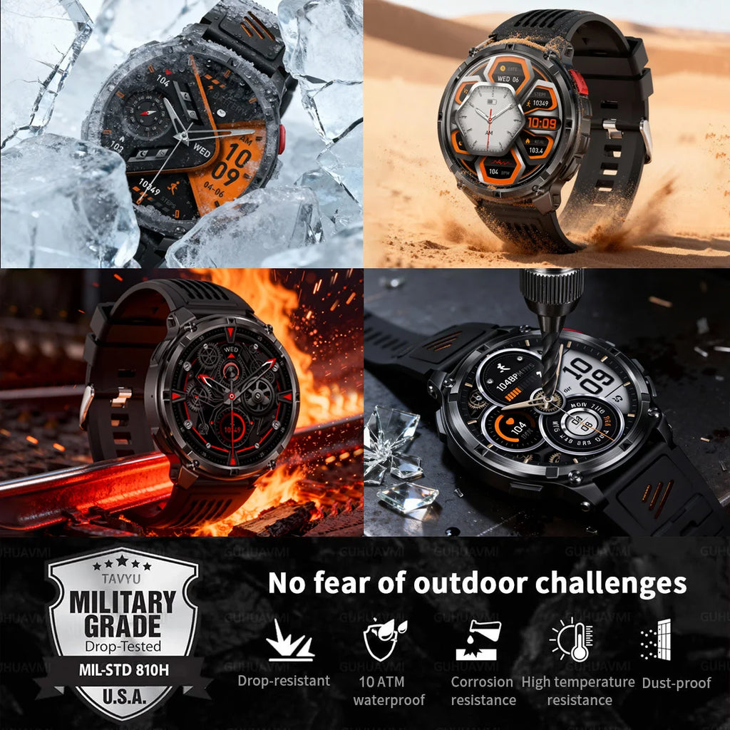 2026 New T-Rex3 Ultra 1100mAh Super Capacity Battery Adult Men Smart Watch 1.7" Large Screen Call 5ATM Waterproof Sports Watches