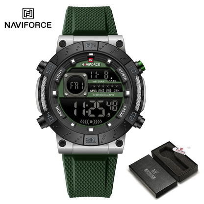 NAVIFORCE Men Watches Digital Quartz Silicone Military Watches for Men Chronograph Sport Waterproof Date Wrist Watch Man Clock