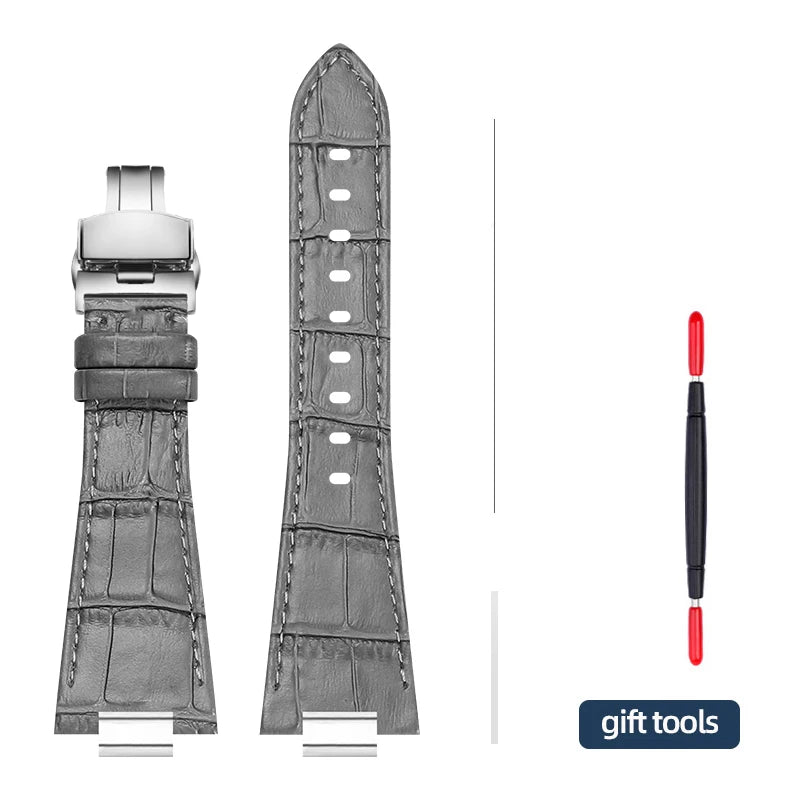 27 * 12mm 1853 PRX T137 watch strap for Tissot PRX men 40mm T137.407/T137.417 raised strap plain/bamboo/lychee pattern watchband