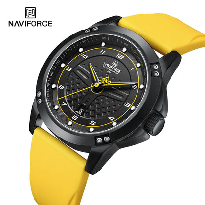 NAVIFORCE Casual Quartz Wristwatch Fashion Waterproof Men's Watches Sport Silicone Strap Male Luminous Clock Relogio Masculino