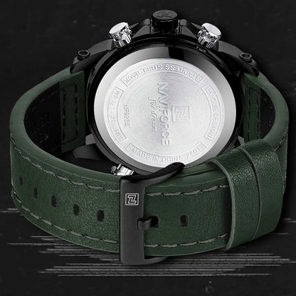 NAVIFORCE Digital Mens Military Watch Waterproof Watch Dual Display Quartz Sports Watch For Men Luminous High Quality Wristwatch