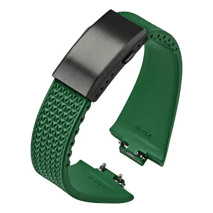 Fluoro Rubber Strap for Tissot PRX Series Super Player 35mm 40mm FKM Women Men Quick Release Folding Buckle Watch Band 11mm 12mm