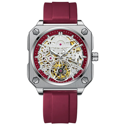 BINBOND mechanical wristwatches for men luxury luminous waterproof automatic accurate tourbillon men's watch skeleton reloj