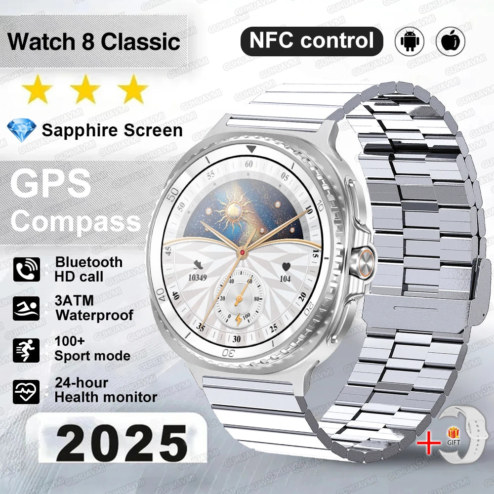 2026 Fashion New Watch 8 Ultra Classic Smar Watch GPS Compass NFC 46mm HD Call Chat GPT 3ATM Waterproof Men Watch Sports Version