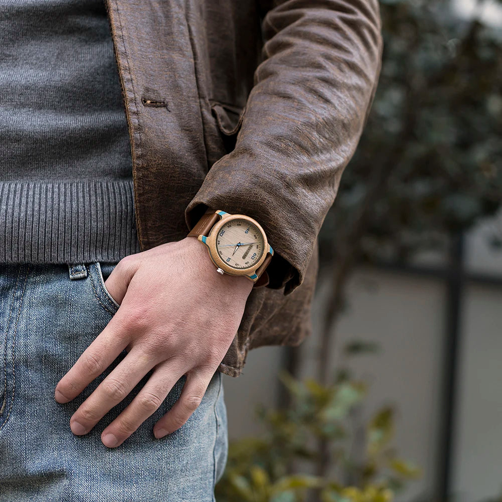 BOBO BIRD Bamboo Wood Watches Men Top Luxury Personality Wristwatch for Him Valentine's Day Gifts Clock Simple Dropshipping OME