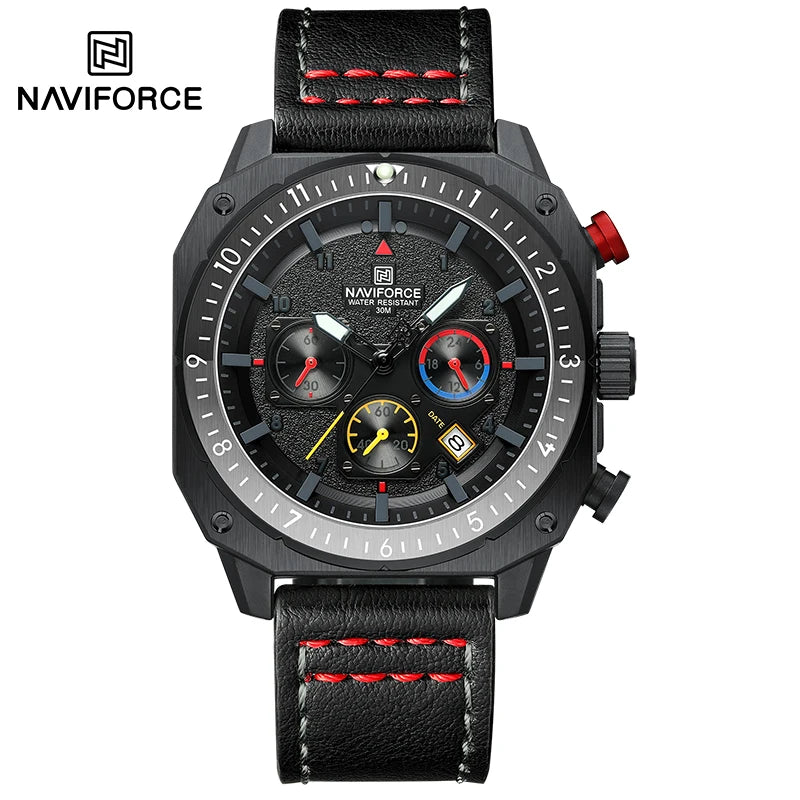 New NAVIFORCE Trend Fashion Man 30m Waterproof Watches 24 Hours and Date Display Wristwatch Male Casual Clocks Relogio Masculino