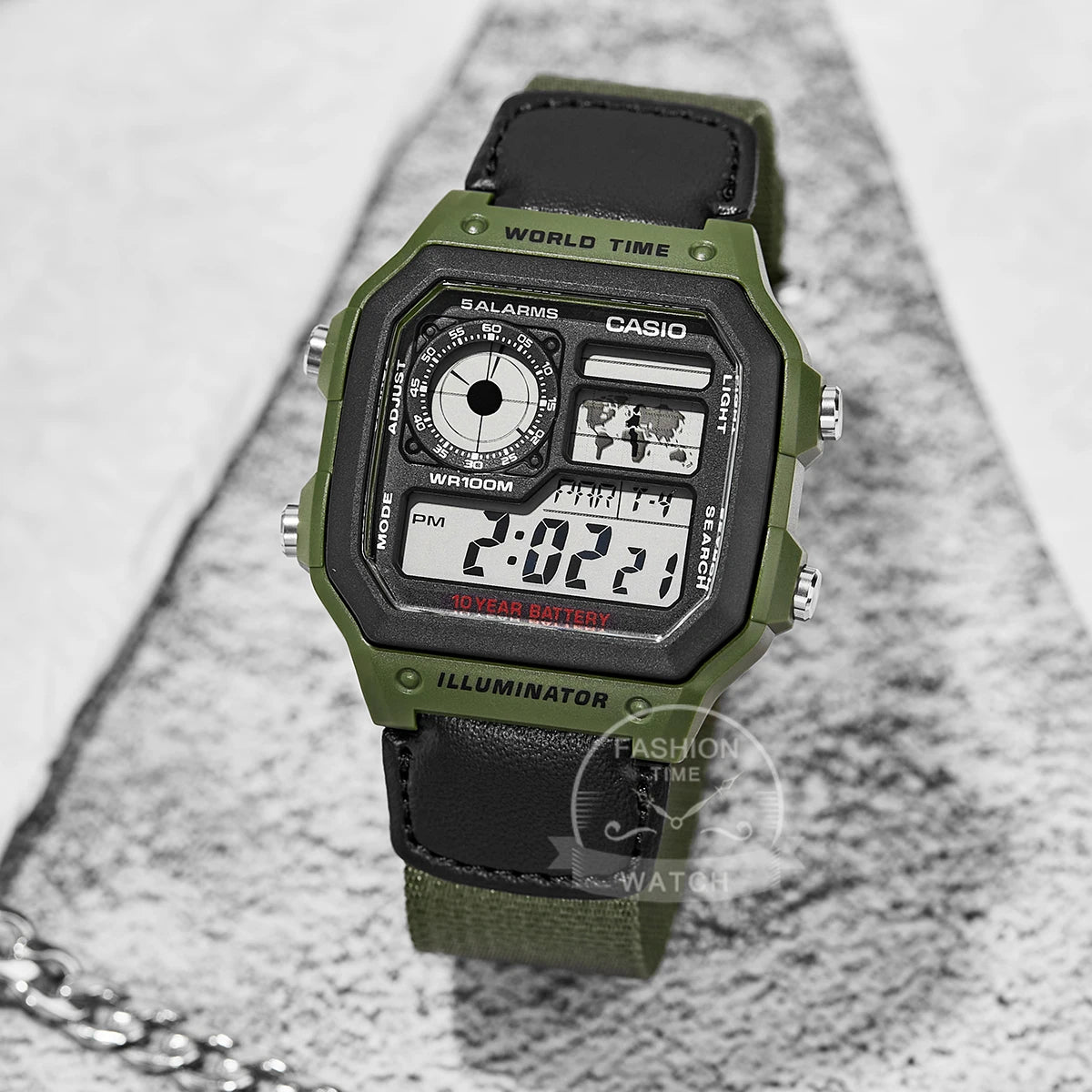 Casio Men's Retro Digital Watch Multifunctional Classic Style Timepiece AE-1200WHB-3B