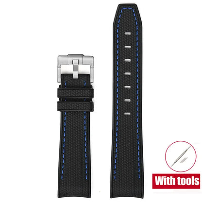 Rubber Watchband for Swatch X Omega Joint MoonSwatch Waterproof Sport 20mm Watch Strap Silicone Curved End Band for Men Women