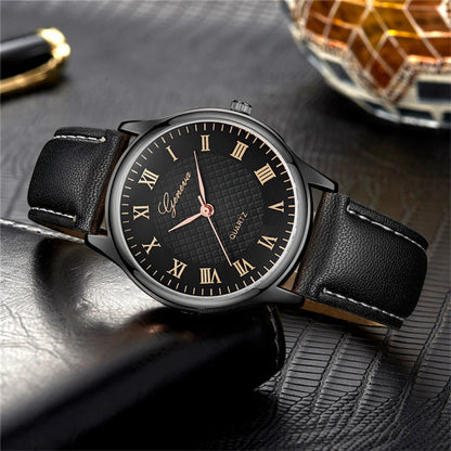 ChronoState Black Rose Gold – Luxury Quartz Business Watch | Waterproof Leather Men’s Watch