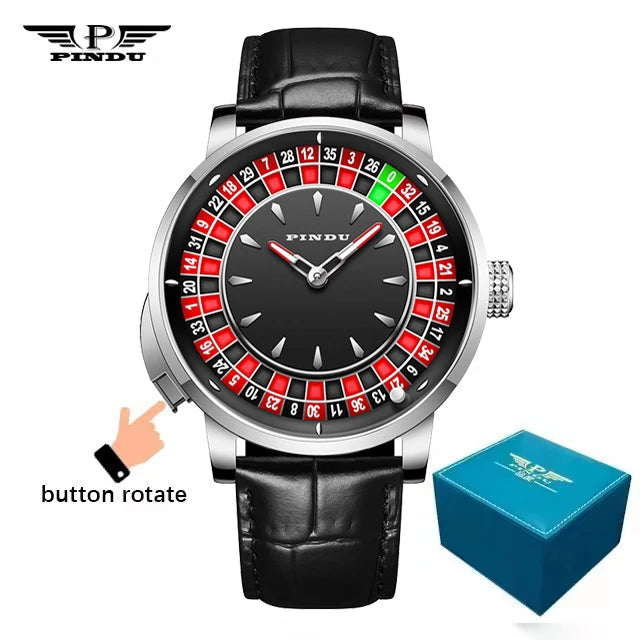 PINDU P6629 Roulette Watches  Design Movement Sapphire Men's Mechanical Watch