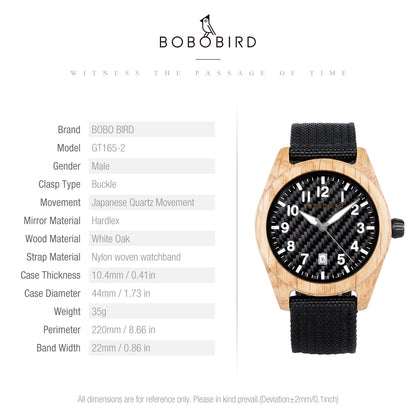 BOBOBIRD Wooden Watches Original Design Vintage Quartz Watches Eco Gifts for Man's Wristwatch Nylon Strap Clock 2024 New Arrival