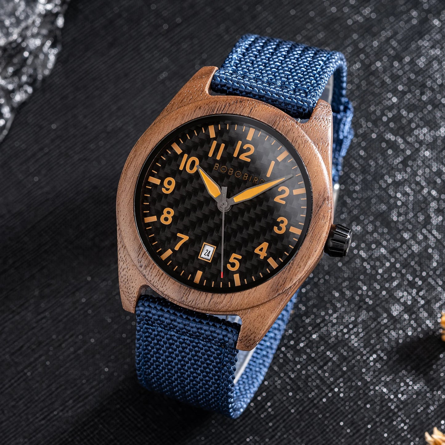 BOBOBIRD Wooden Watches Original Design Vintage Quartz Watches Eco Gifts for Man's Wristwatch Nylon Strap Clock 2024 New Arrival