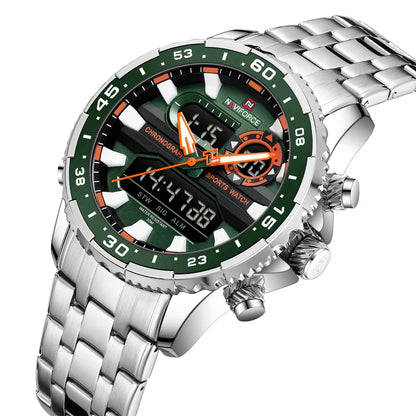 NAVIFORCE Fashion Brand Black Gold Men Watch Fashion Luxury Quartz Wrist Watches Sport Waterproof  Stainless Steel Strap NF9234