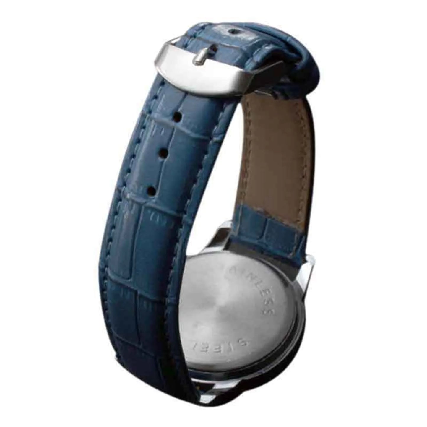 Men'S Blue Quartz Watch Leather Strap Chronograph Style Wristwatch Casual Business Timepiece Daily Wear Accessory 2026 Trending