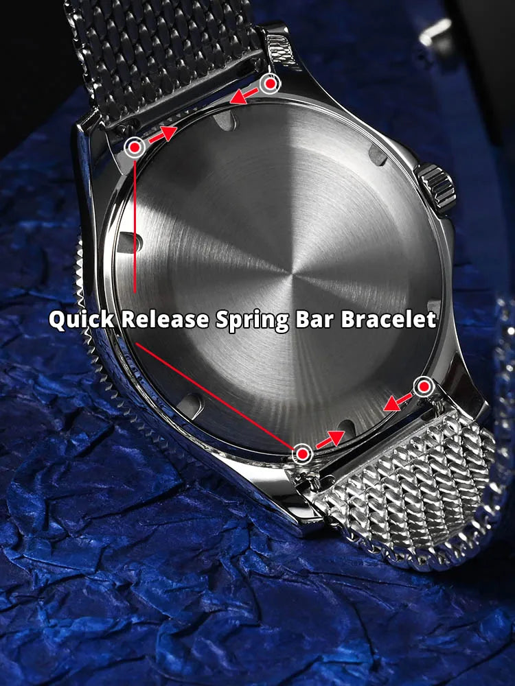 San Martin Original Design Automatic Mechanical Quick Release Bracelet