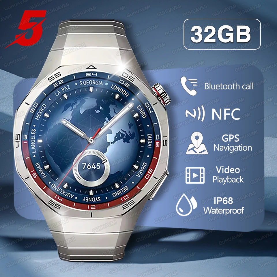 2026 New Watch 5 Pro GPS Map Navigation Smartwatch 32G memory Video Music Play NFC Call Titanium alloy Waterproof Smartwatch Men