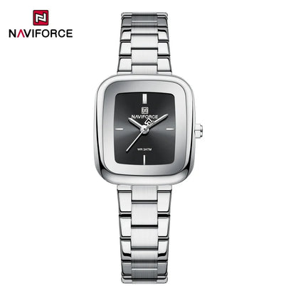 NAVIFORCE Fashion Watches for Women Sports 30M Waterproof Women's Stainless Steel Watches Unique Square Ultra light Girls' Watch