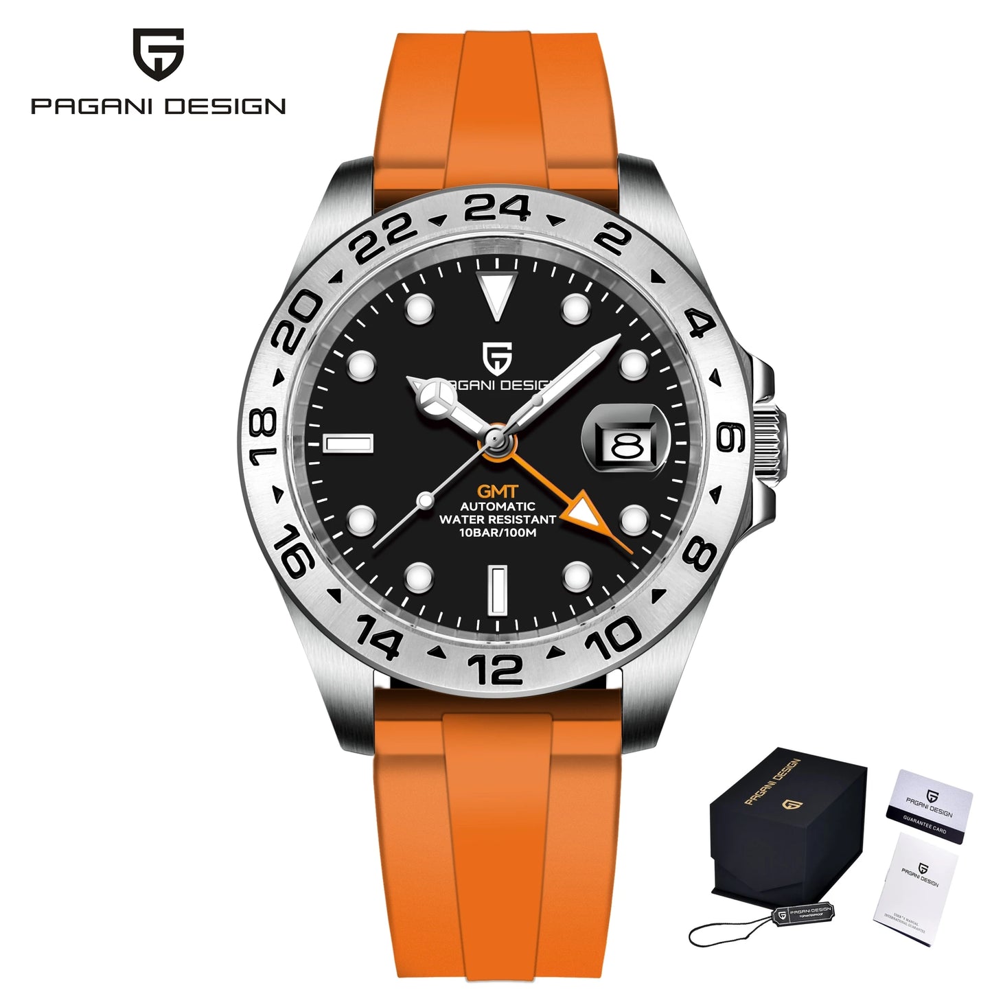 Pagani Design 2026 New Men's Diver Watch 42mm Sapphire Automatic Mechanical GMT Watch 100m Waterproof PD1682