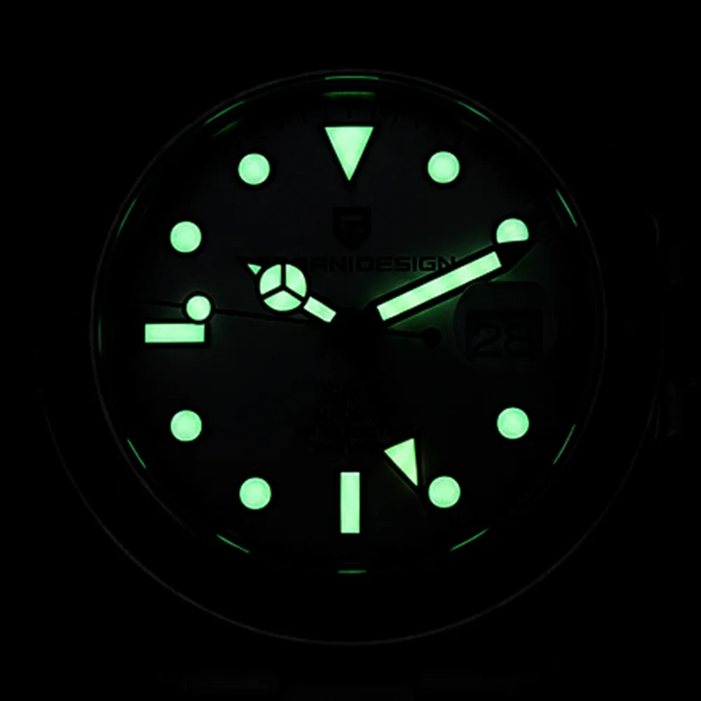 Pagani Design 2026 New Men's Diver Watch 42mm Sapphire Automatic Mechanical GMT Watch 100m Waterproof PD1682
