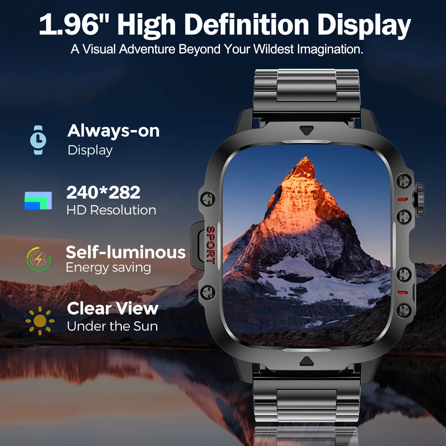 2026New NFC Smat Watch Women 1.96-inch Blood Pressure Heart Rate Bluetooth Call Female Health Smarwatches Ladies For Android IOS