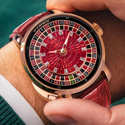 PINDU P6663 Fashionable and noble red Top Men Mechanical Watch Roulette