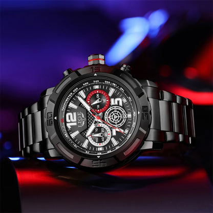 LIGE 2026 Mens Watches Top Brand Luxury Business Men Watch Chronograph Male Clock Men Quartz Wristwatches Relogio Masculino+BOX