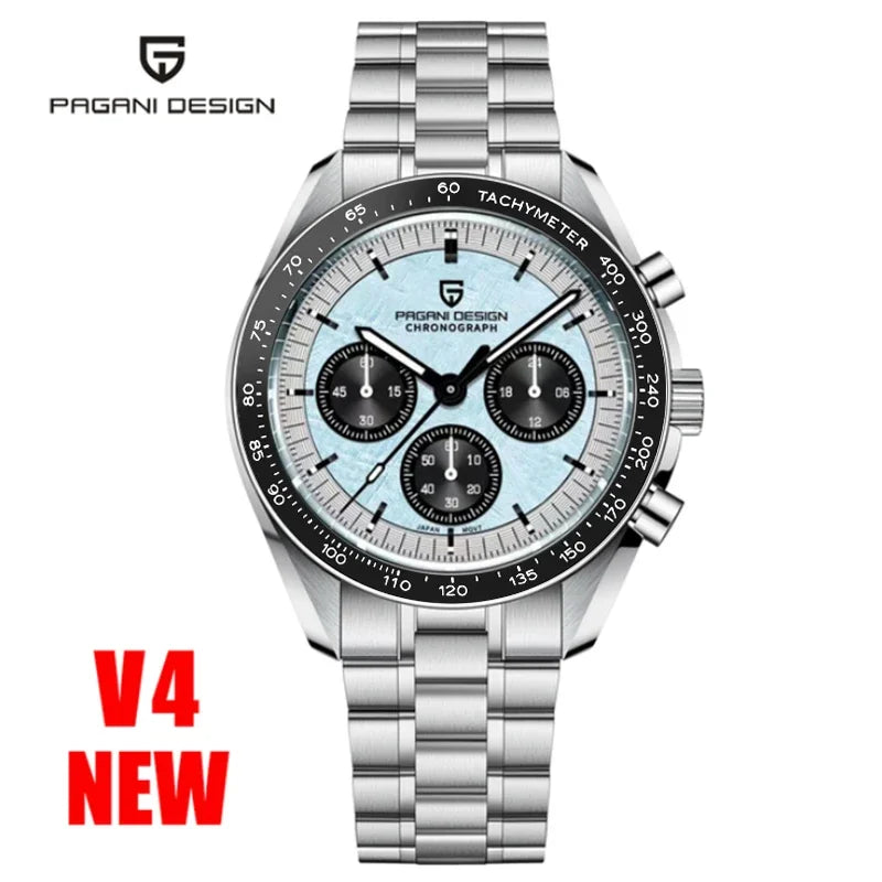 2026 New PAGANI DESIGN Mens Watches Top Brand Luxury Automatic Quartz Chronograph Waterproof Sport Stainless Steel Clock Relogio