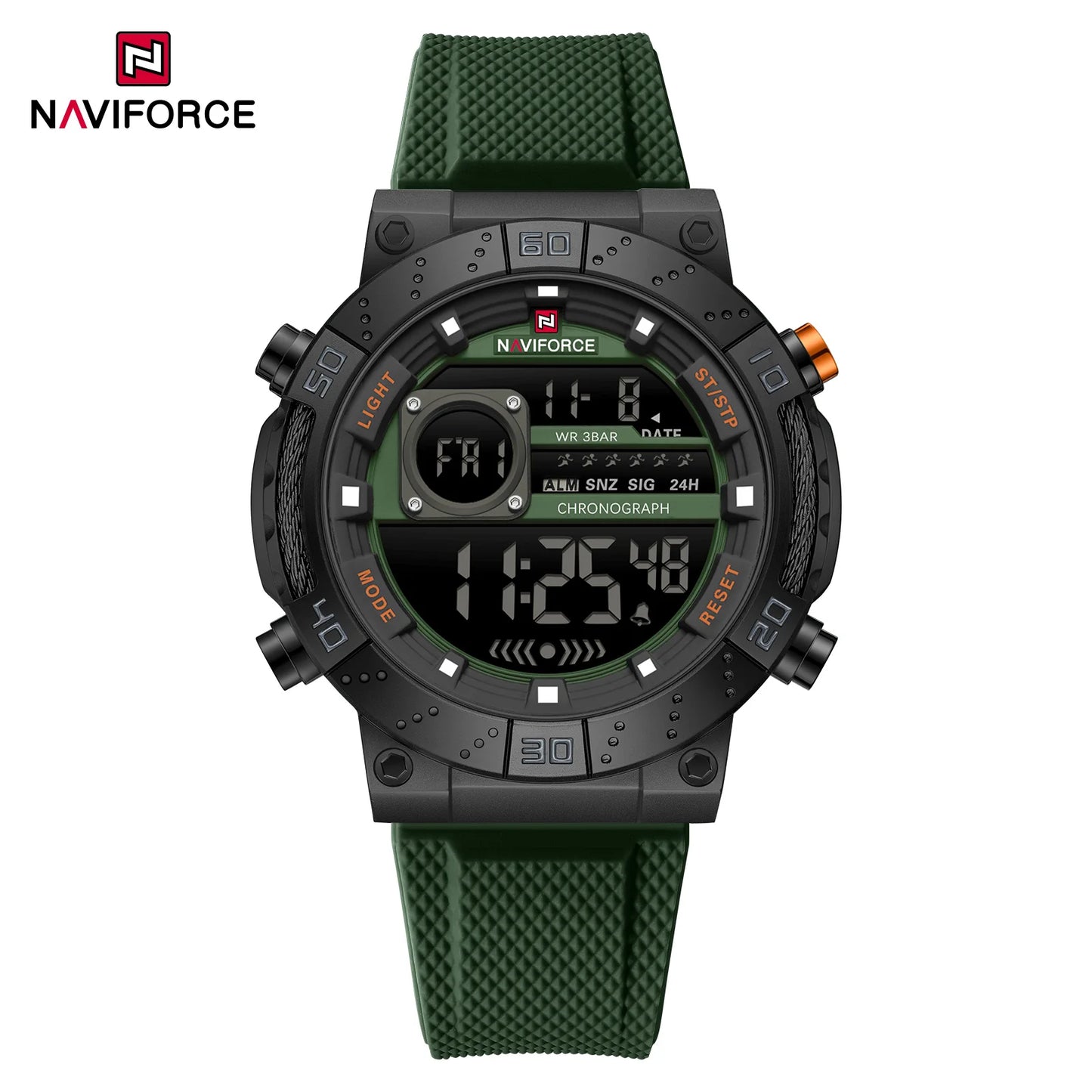 NAVIFORCE Men Watches Digital Quartz Silicone Military Watches for Men Chronograph Sport Waterproof Date Wrist Watch Man Clock
